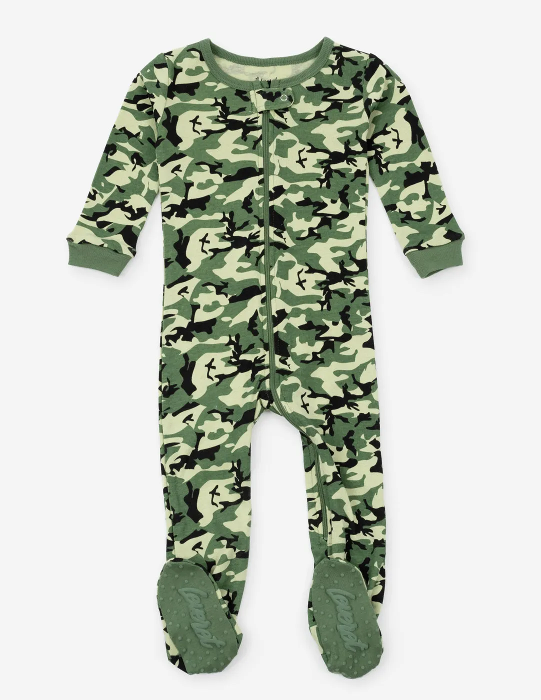 Baby Footed Camouflage Print Pajamas