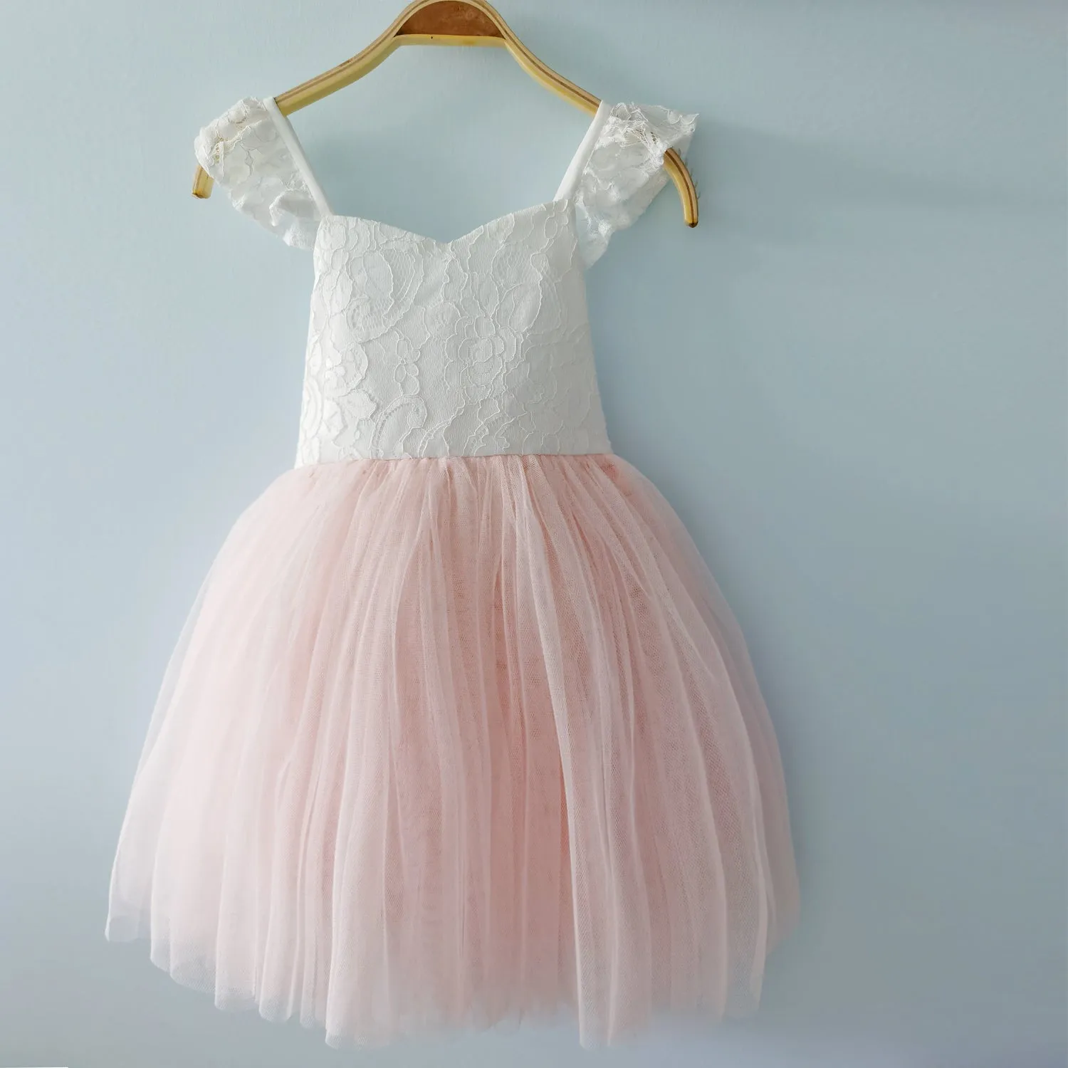 Baby girls tutu dress lace top 3 layer tulle Christmas dress up