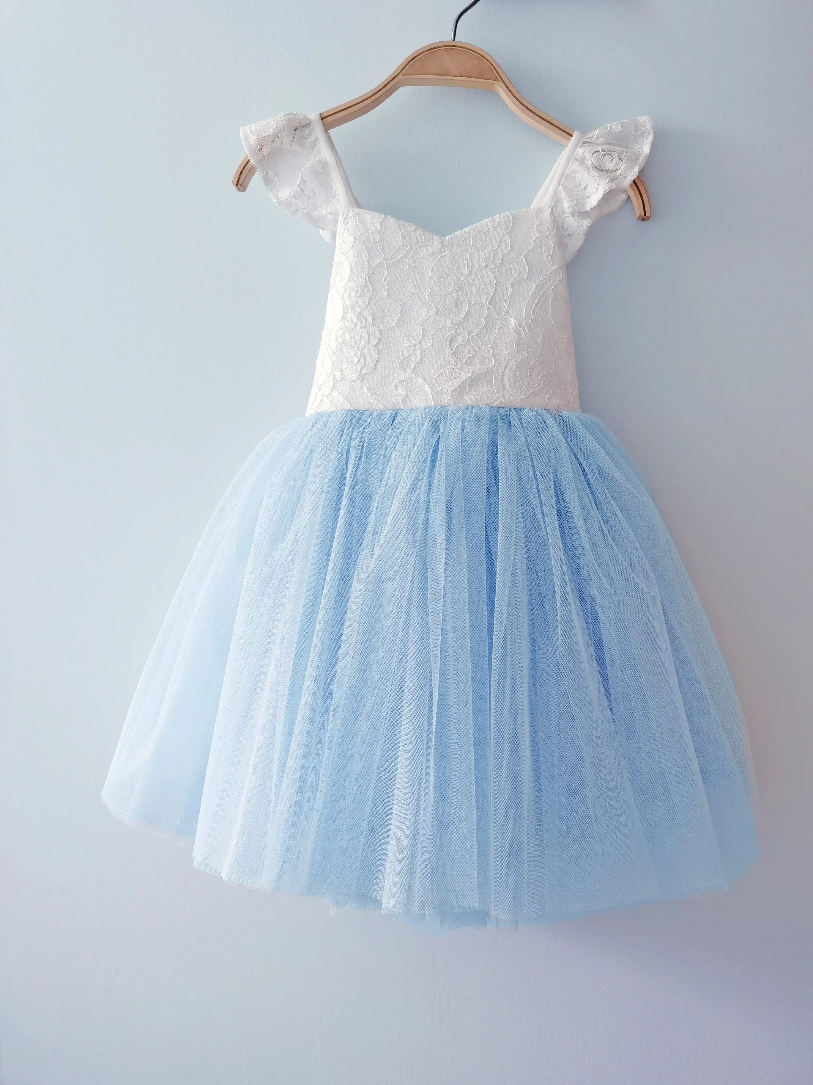 Baby girls tutu dress lace top 3 layer tulle Christmas dress up