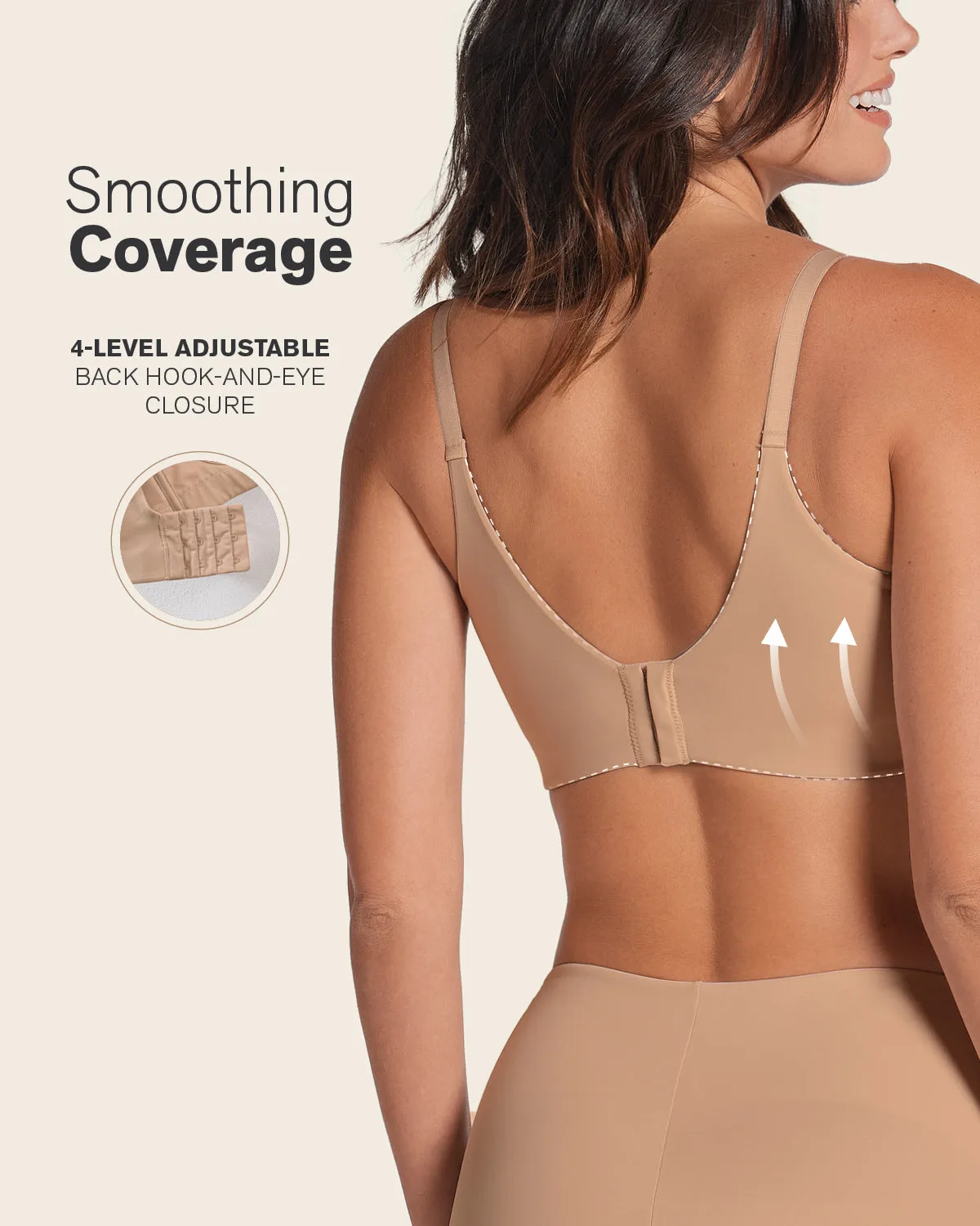 Back Smoothing Bra with Soft Full Coverage Cups