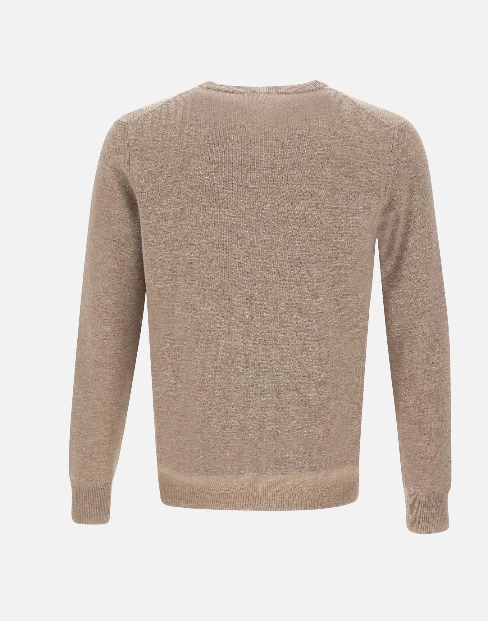 Beige Cashmere and Wool Sweater for Men