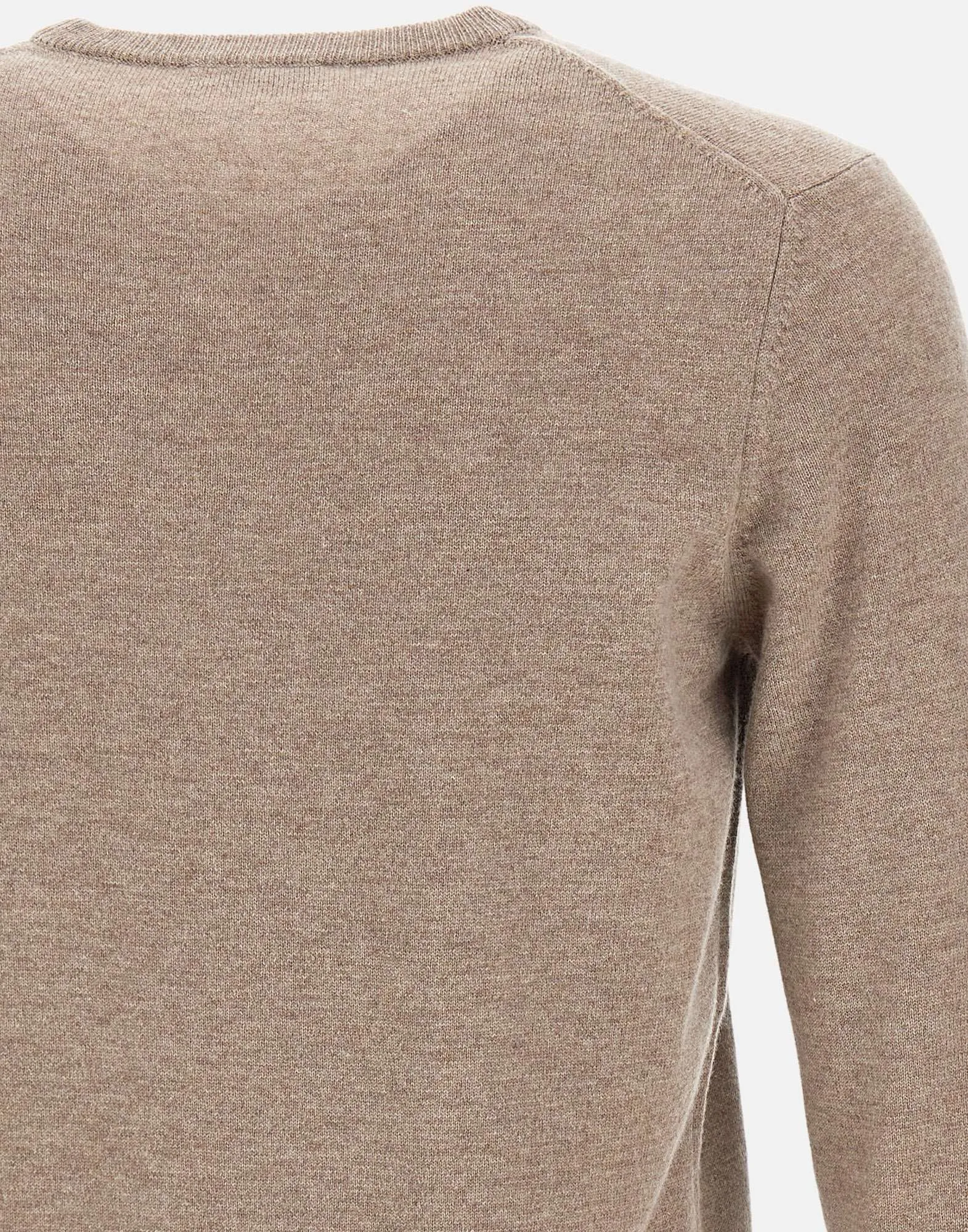 Beige Cashmere and Wool Sweater for Men