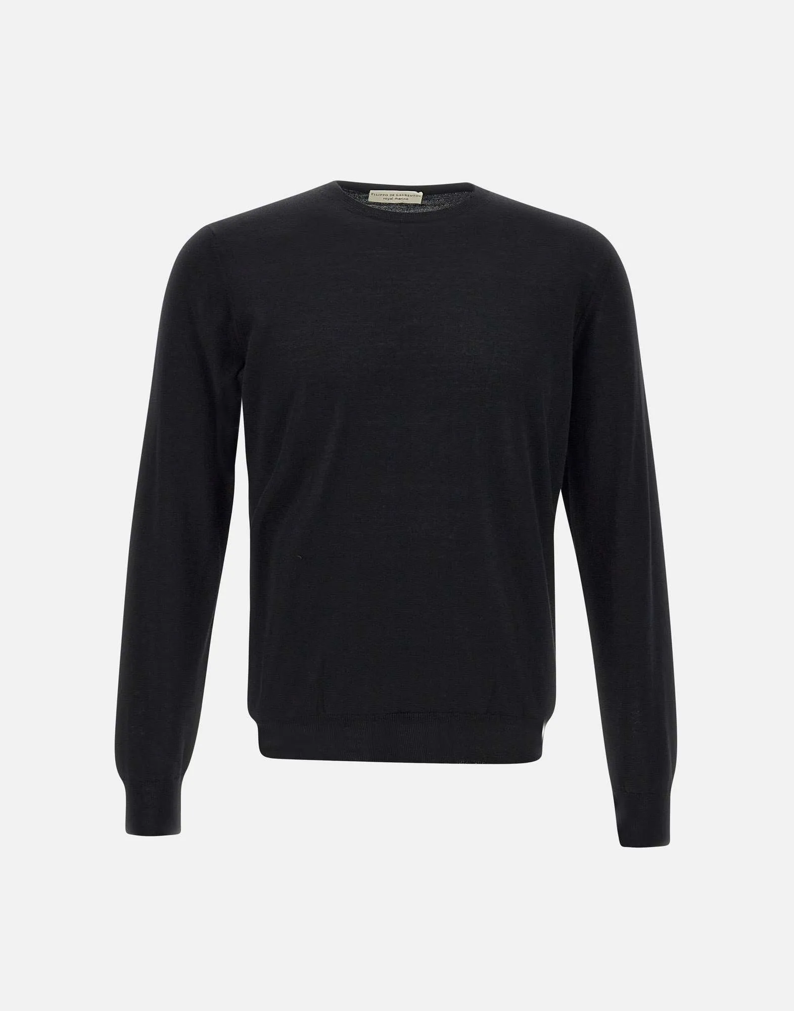 Black Men's Merino Wool Pullover