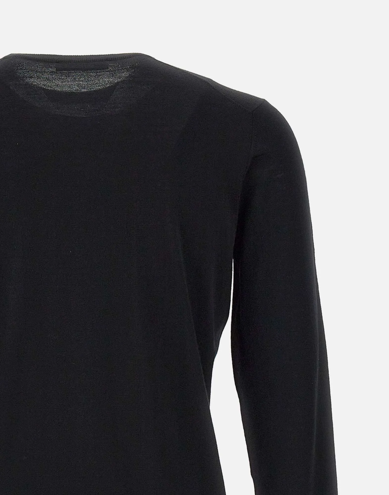 Black Men's Merino Wool Pullover