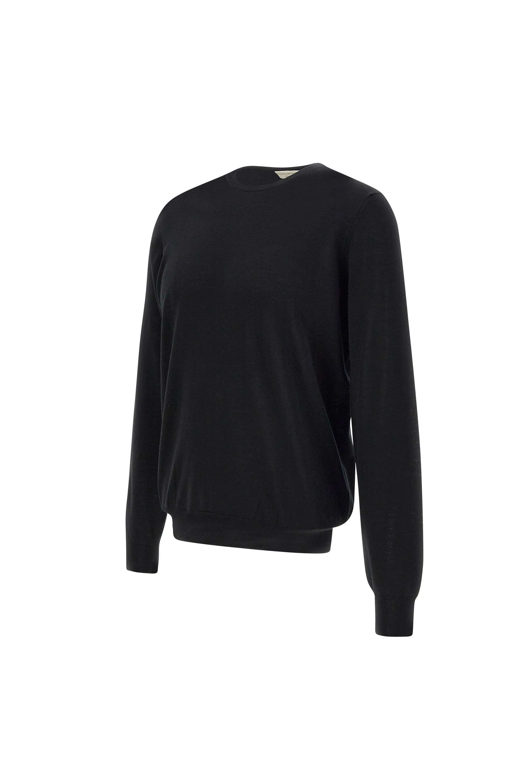 Black Men's Merino Wool Pullover