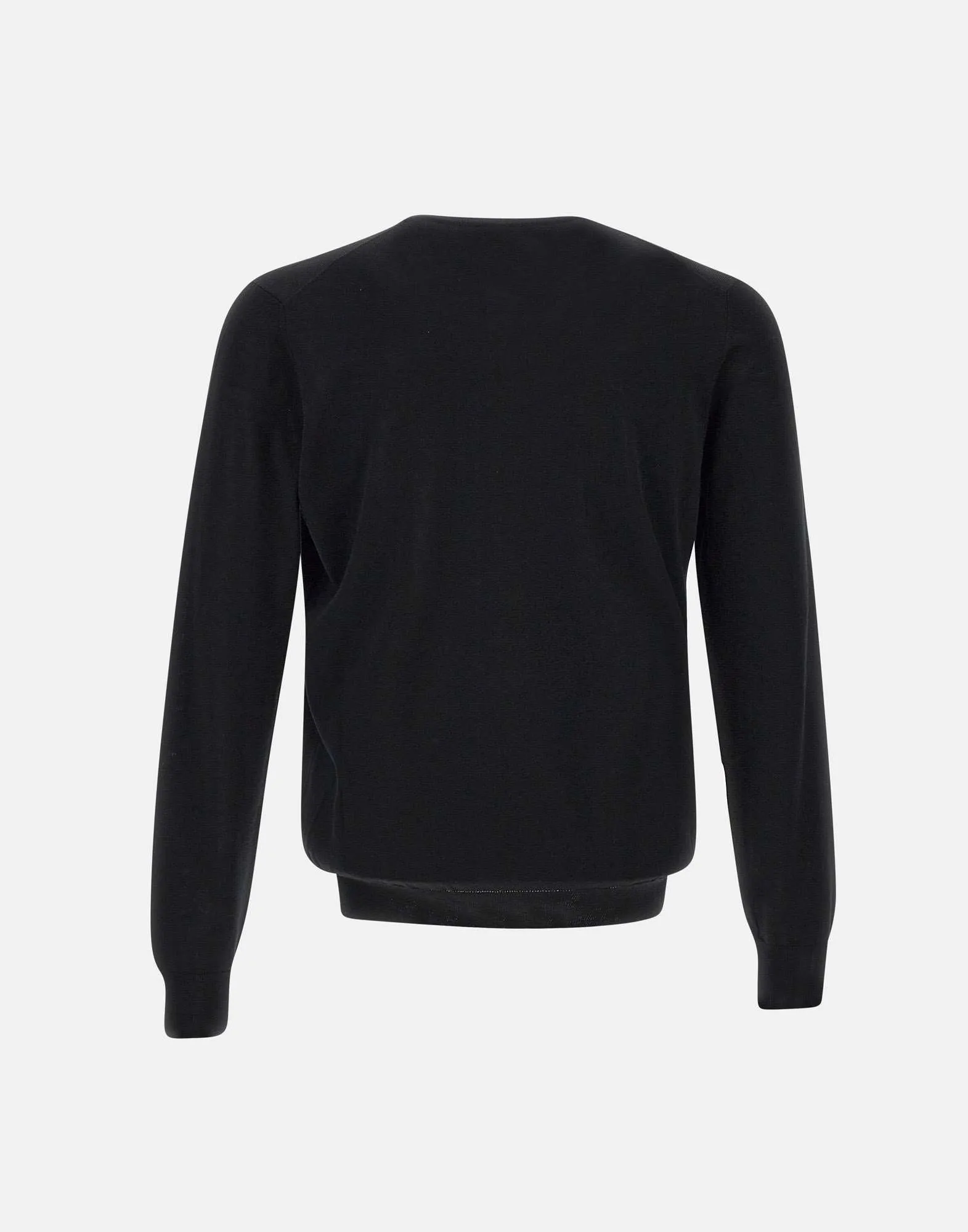 Black Men's Merino Wool Pullover