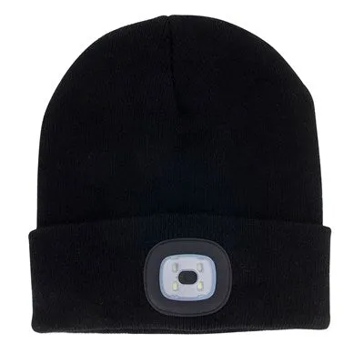 Black Rechargeable LED Beanies