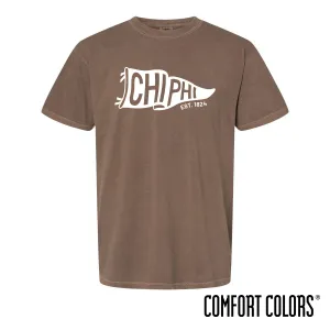 Chi Phi Comfort Colors Brown Pennant Short Sleeve Tee