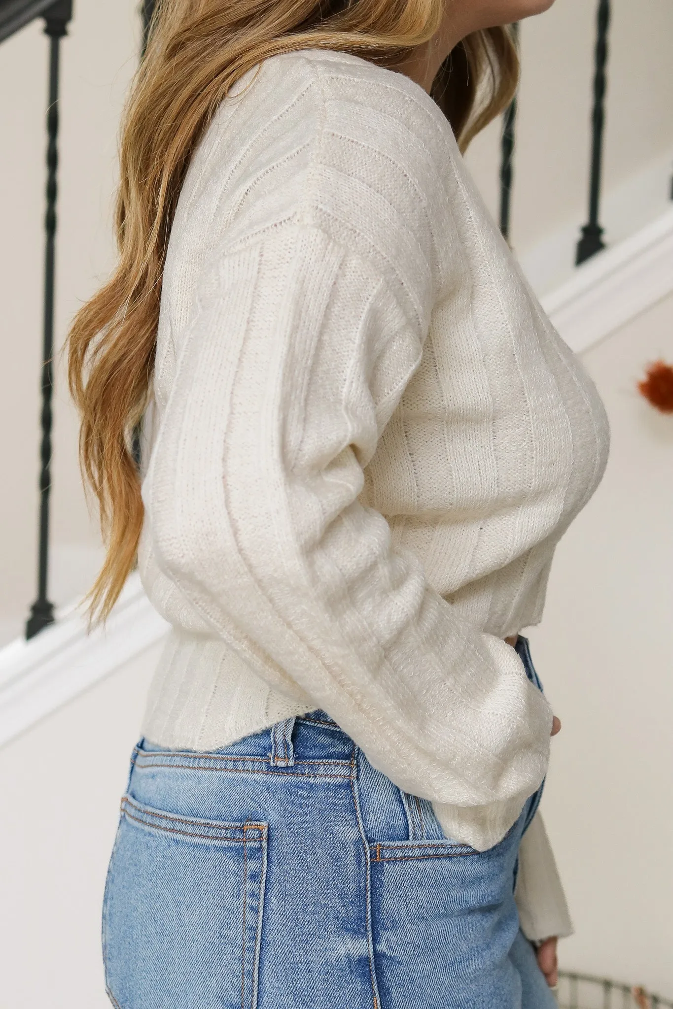 Coffee Runs Cropped Sweater