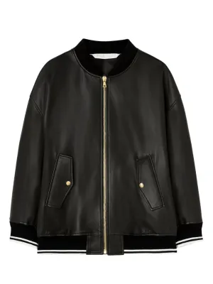 College Leather Bomber