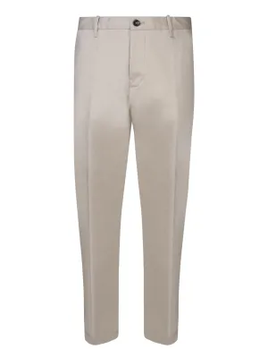 Elegant Gabardine Trousers in Beige