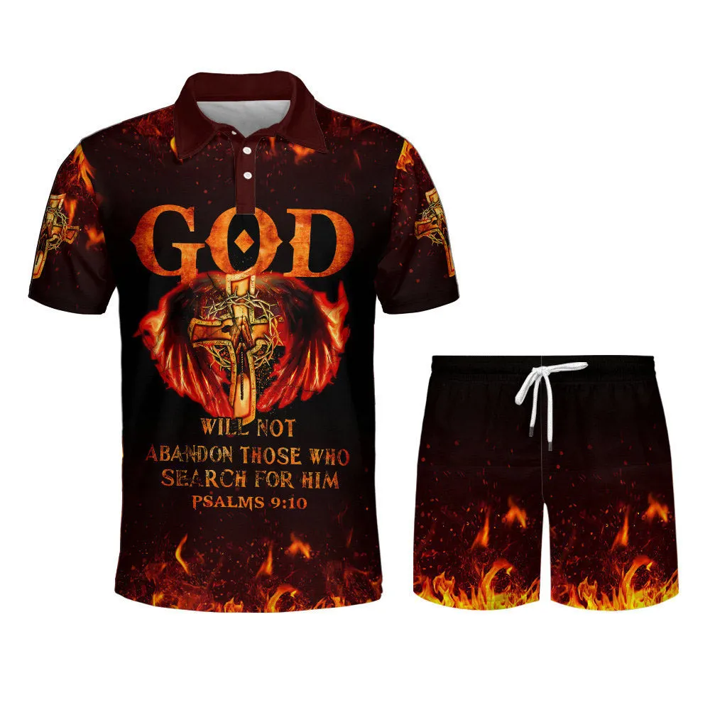 God Will Not Abandon Those Who Search For Him Polo Shirt - Christian Shirts & Shorts