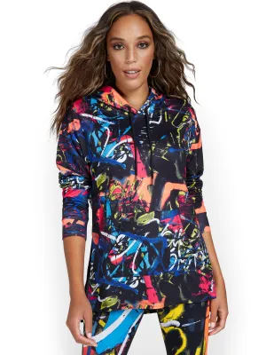 Graffiti-Print Hoodie