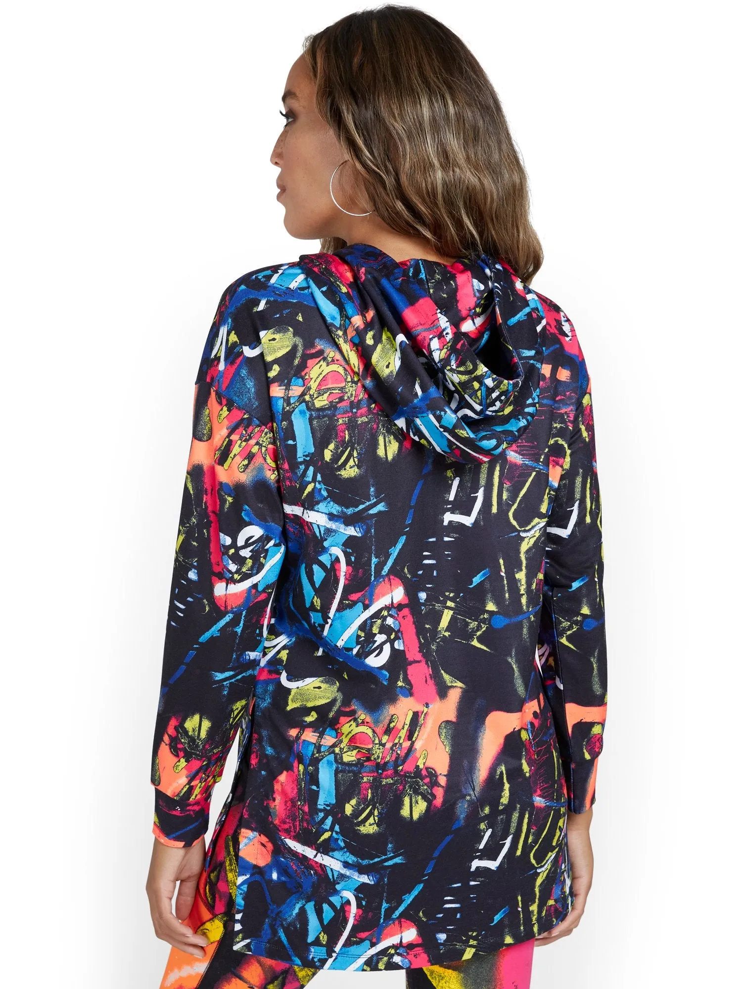 Graffiti-Print Hoodie