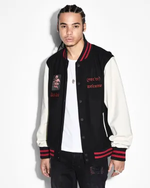 ICONS LETTERMAN JACKET BLACK