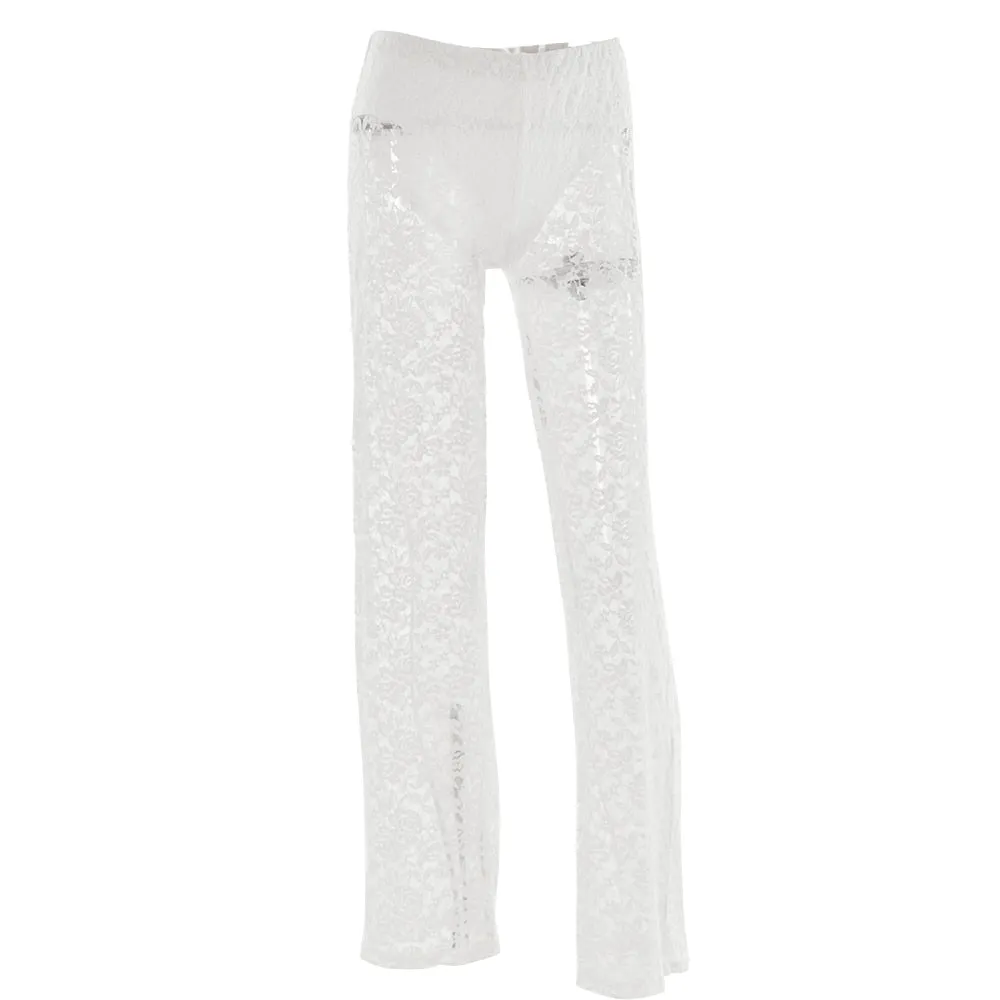 Lace Elegant Sheer Trousers