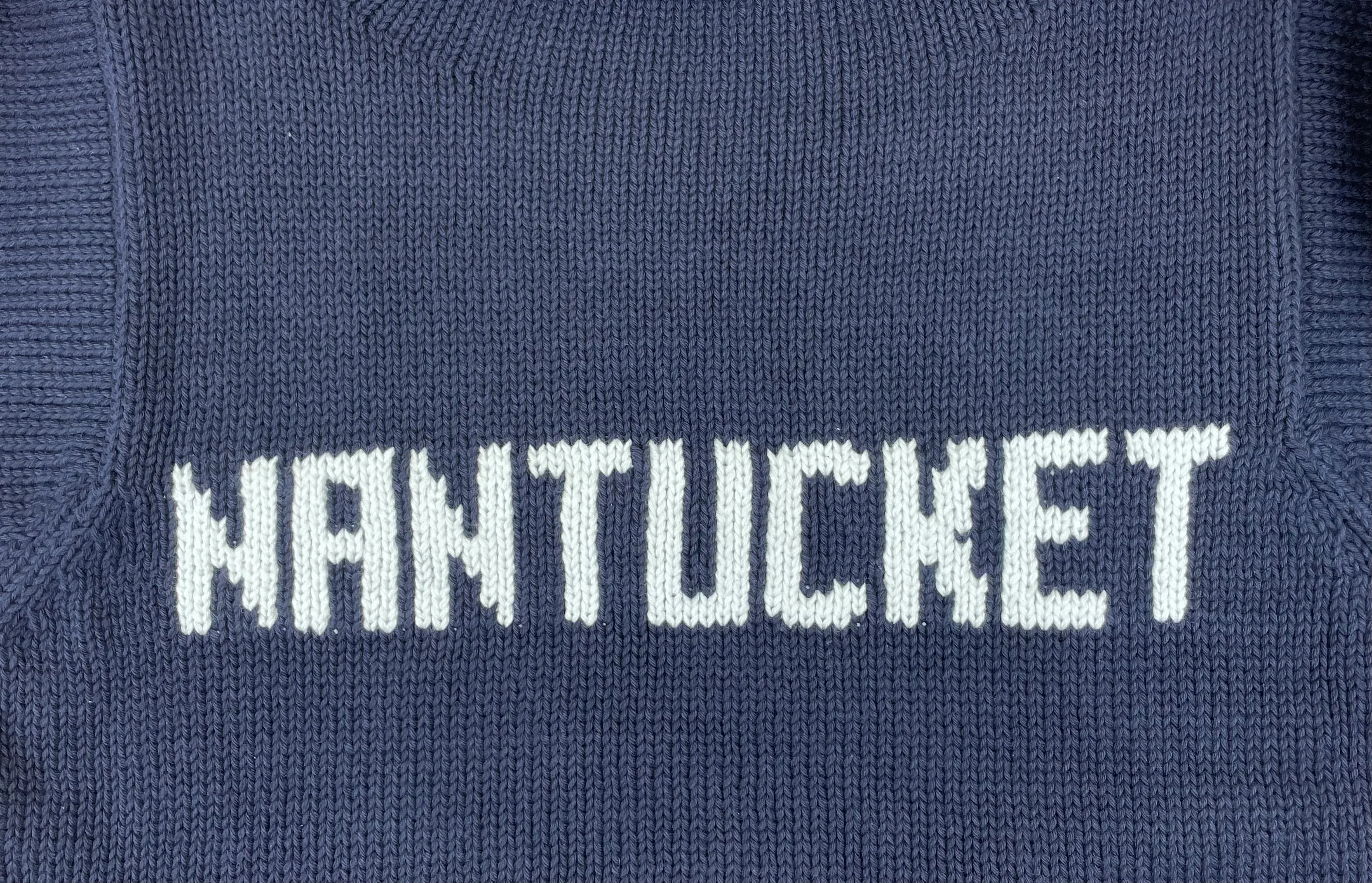 Ladies Navy/White "NANTUCKET" Sweater