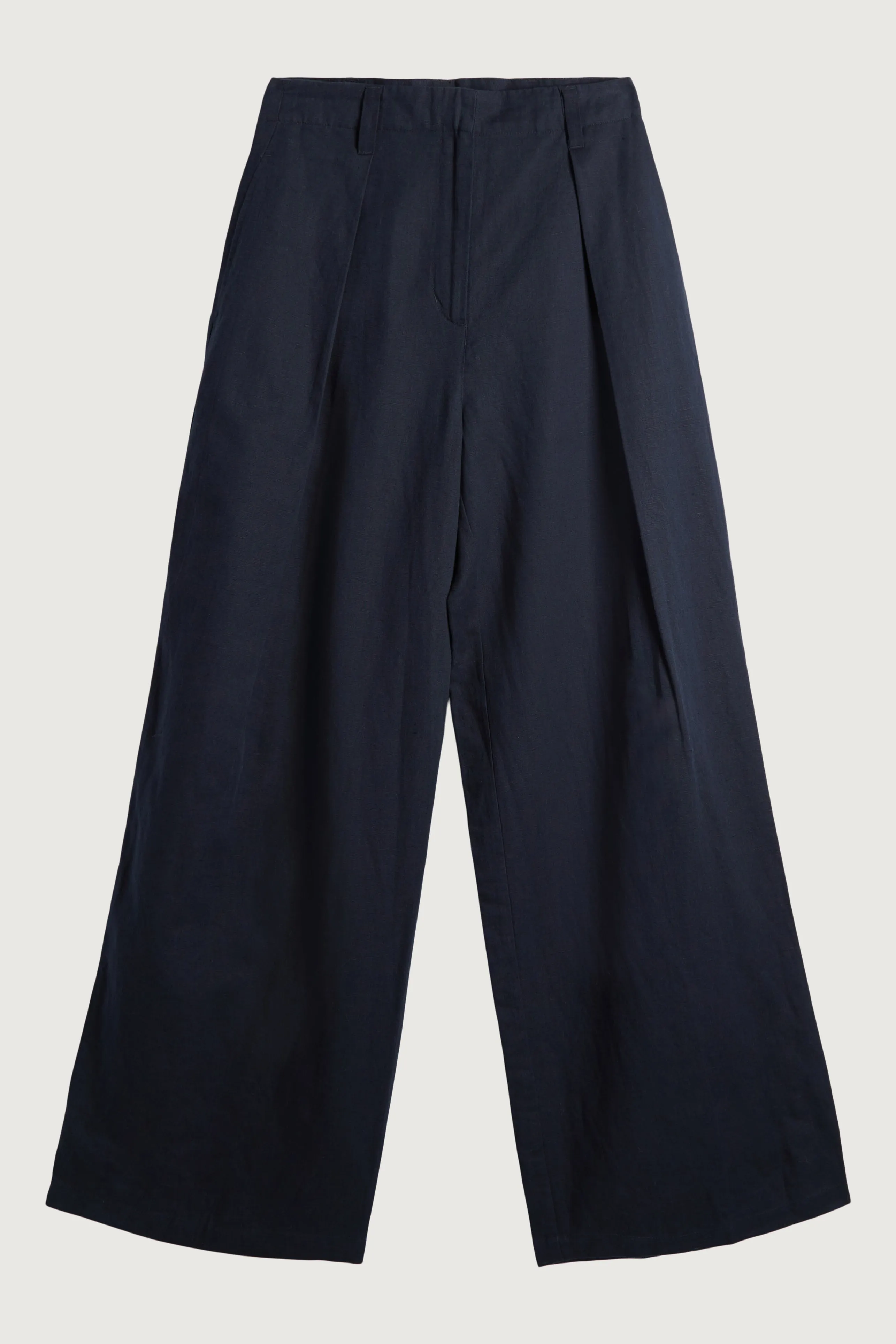 LINEN BLEND STRAIGHT LEG PANT