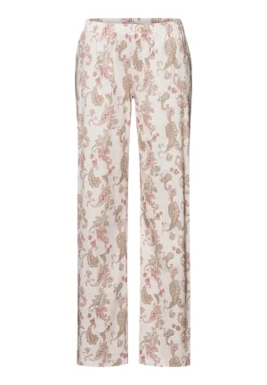 Loungy Nights Cotton Knit Pajama Pants | Rose Paisley 76492-2869