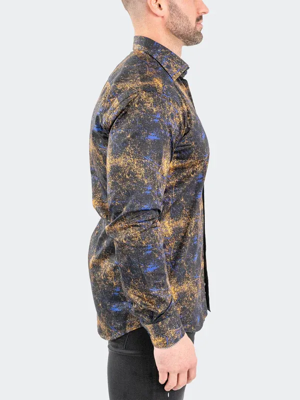 Maceoo Shirt Fibonacci GalaxySplash | Black