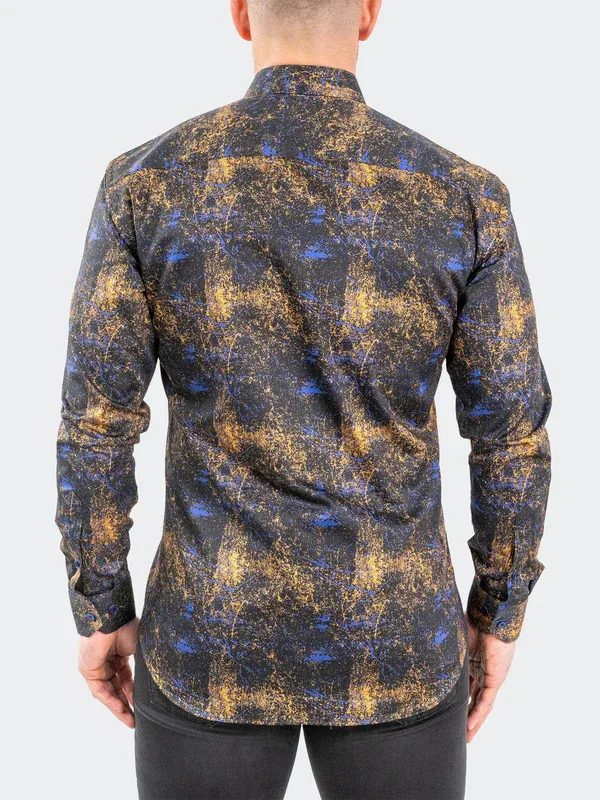 Maceoo Shirt Fibonacci GalaxySplash | Black