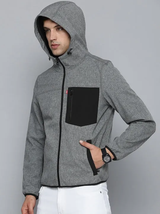 Men's Solid Hooded Tailored Jacket