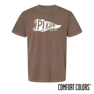 Pi Kapp Comfort Colors Brown Pennant Short Sleeve Tee