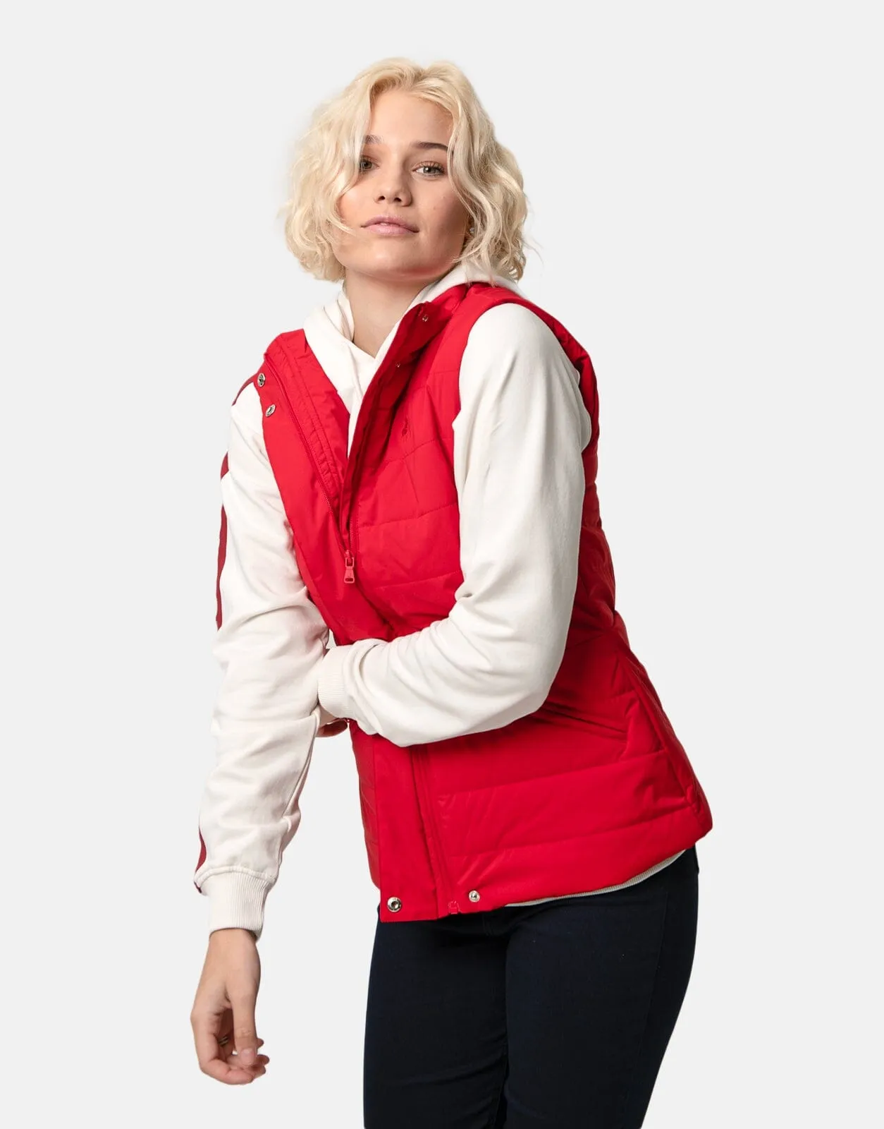 Polo Sleeveless Puffer Jacket Red