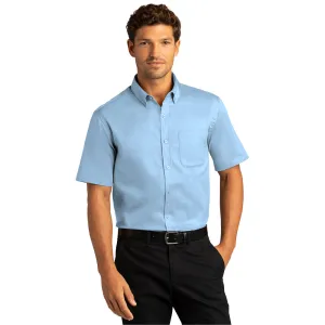 Port Authority® Short Sleeve SuperPro React™ Twill Shirt - Cloud Blue