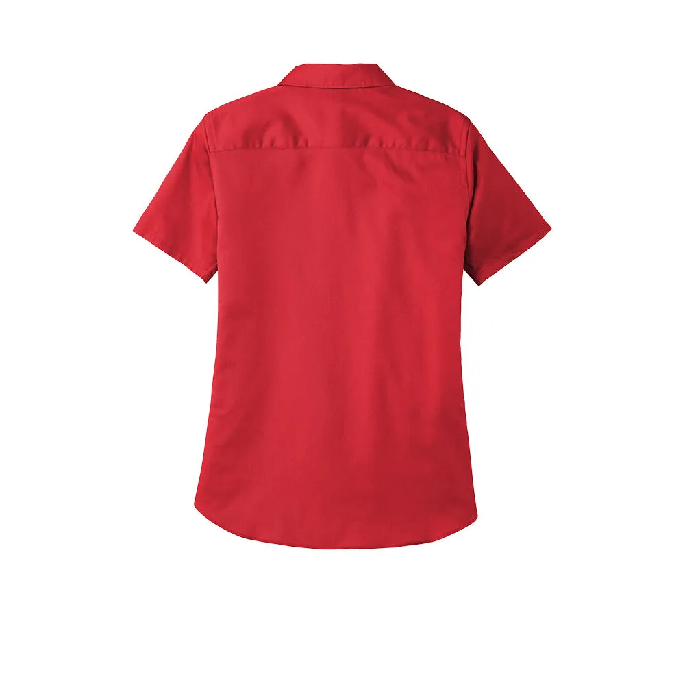 Port Authority® Women's Short Sleeve SuperPro React ™ Twill Shirt - Rich Red