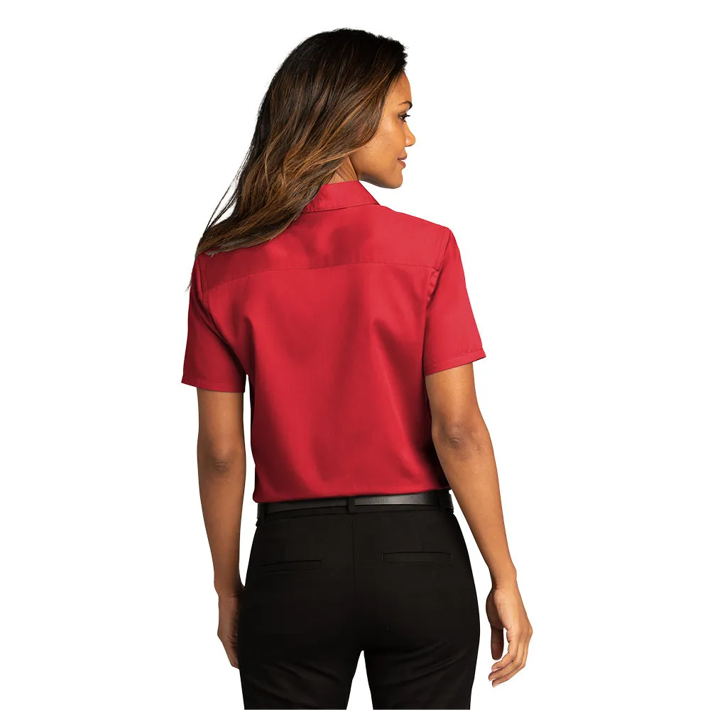 Port Authority® Women's Short Sleeve SuperPro React ™ Twill Shirt - Rich Red