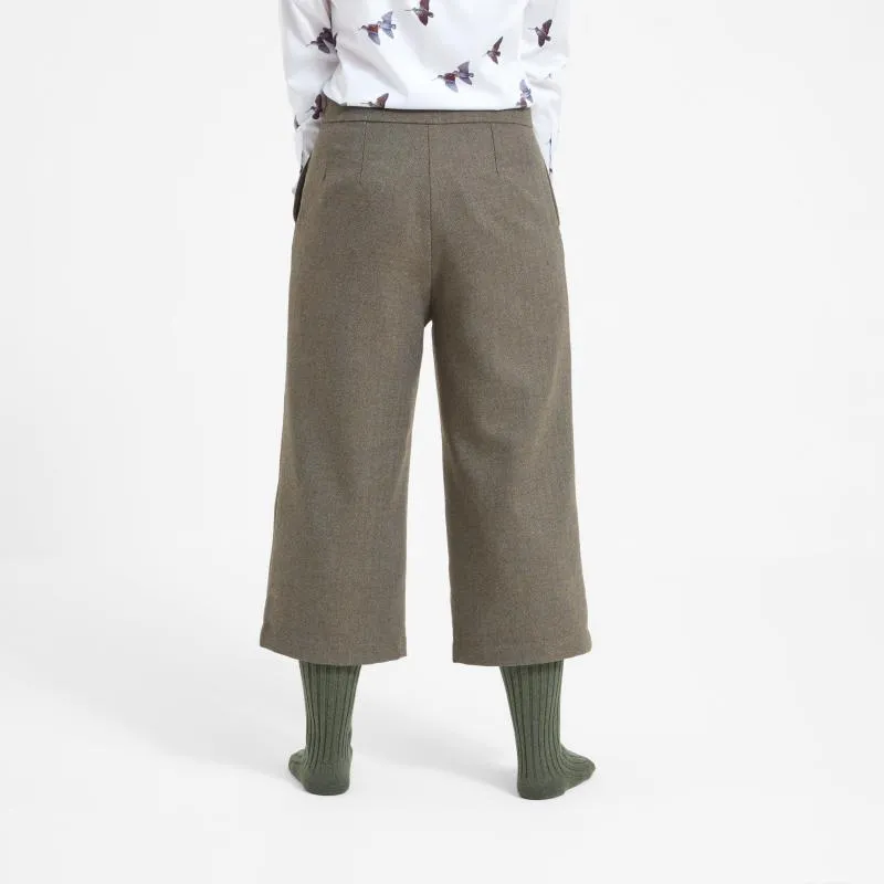 Schoffel Ladies Tweed Culottes - Loden Green Herringbone Tweed