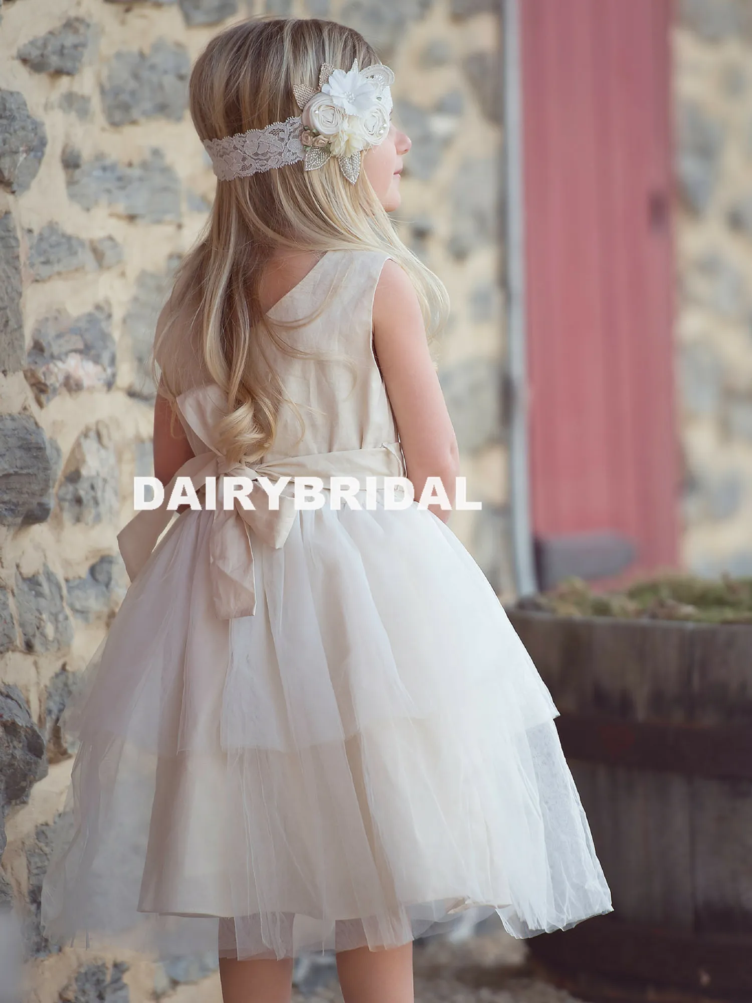 Simple Tulle Flower Girl Dresses, Flower Lovely Little Girl Dresses, D1169