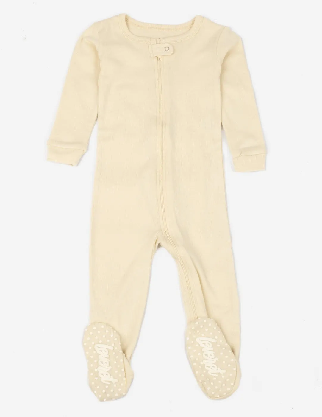 Solid Color Neutral Footed Pajamas