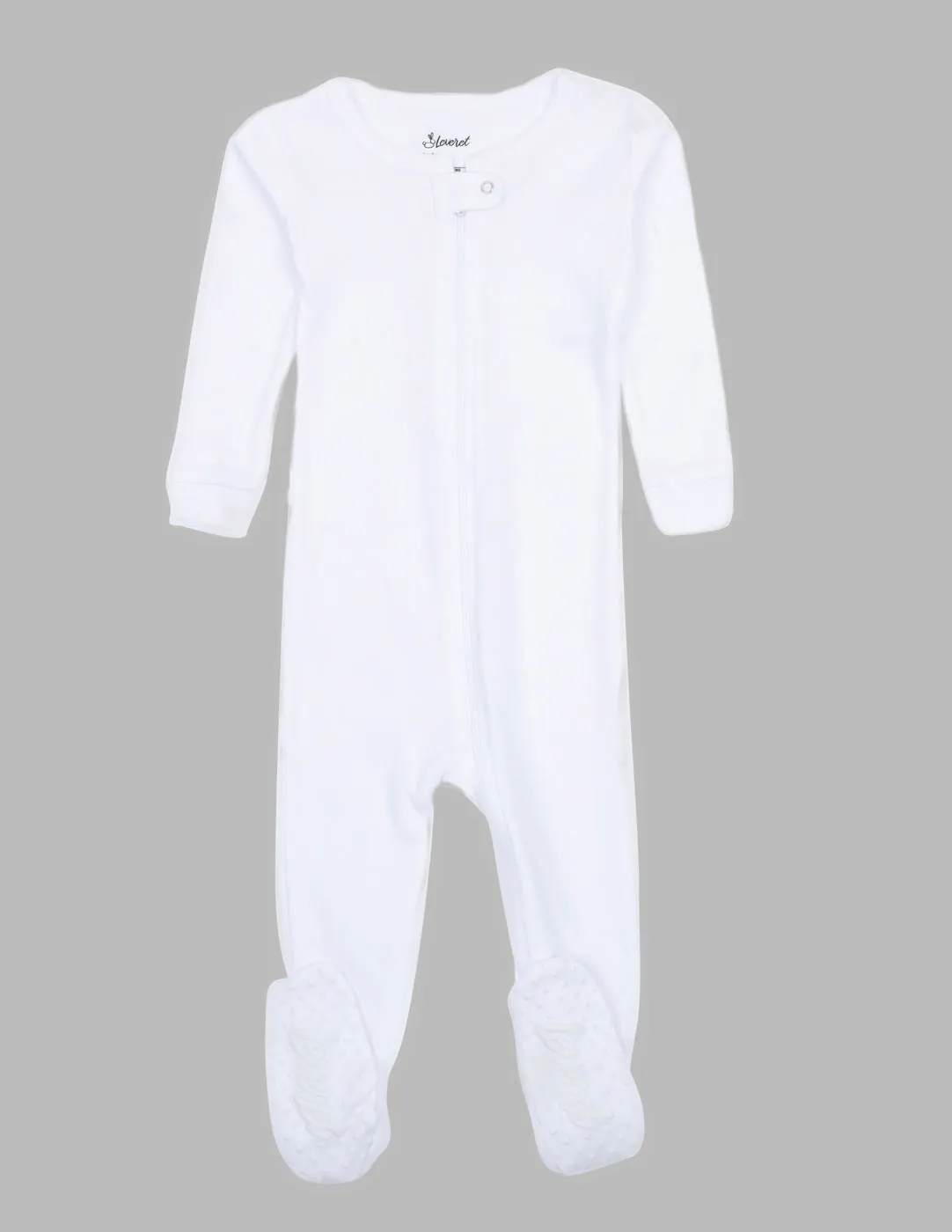 Solid Color Neutral Footed Pajamas