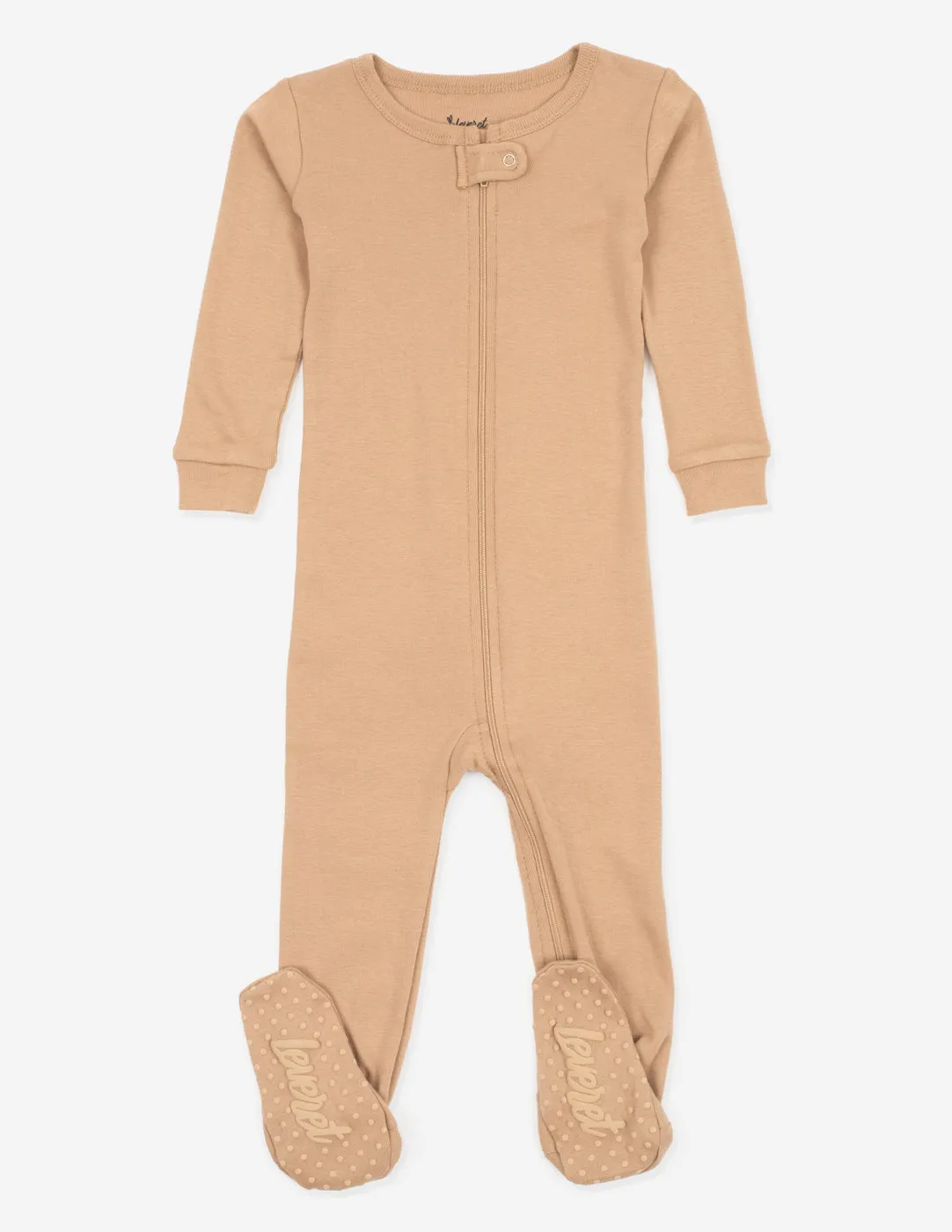 Solid Color Neutral Footed Pajamas