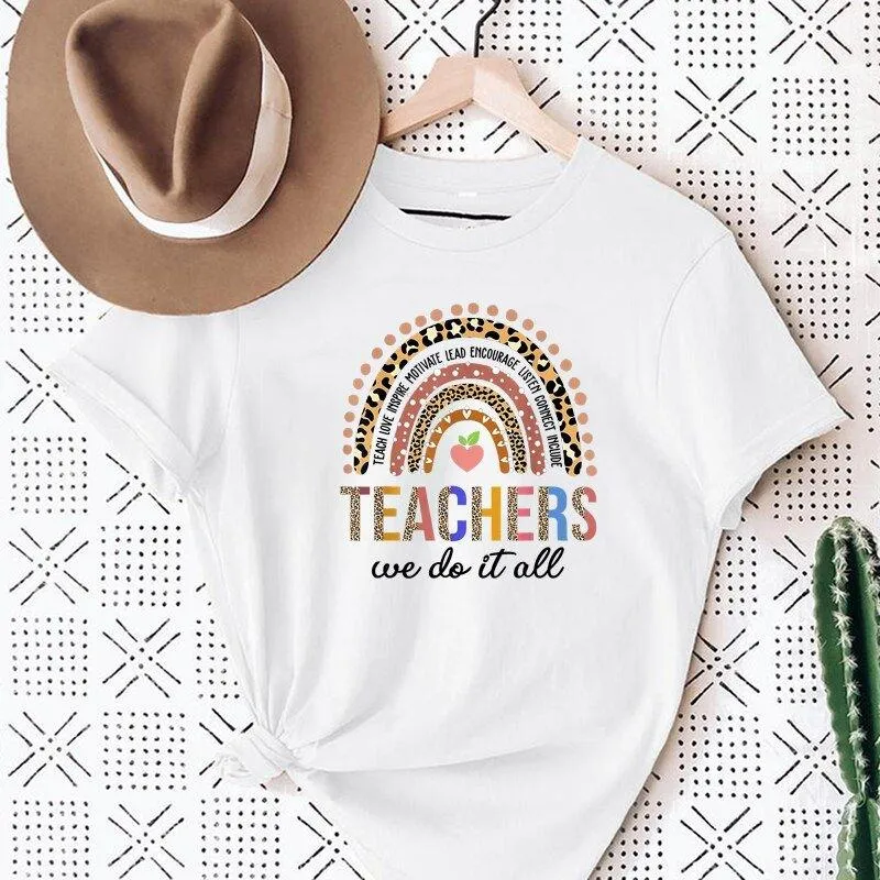 Teach Love Rainbow Teacher Life Shirts