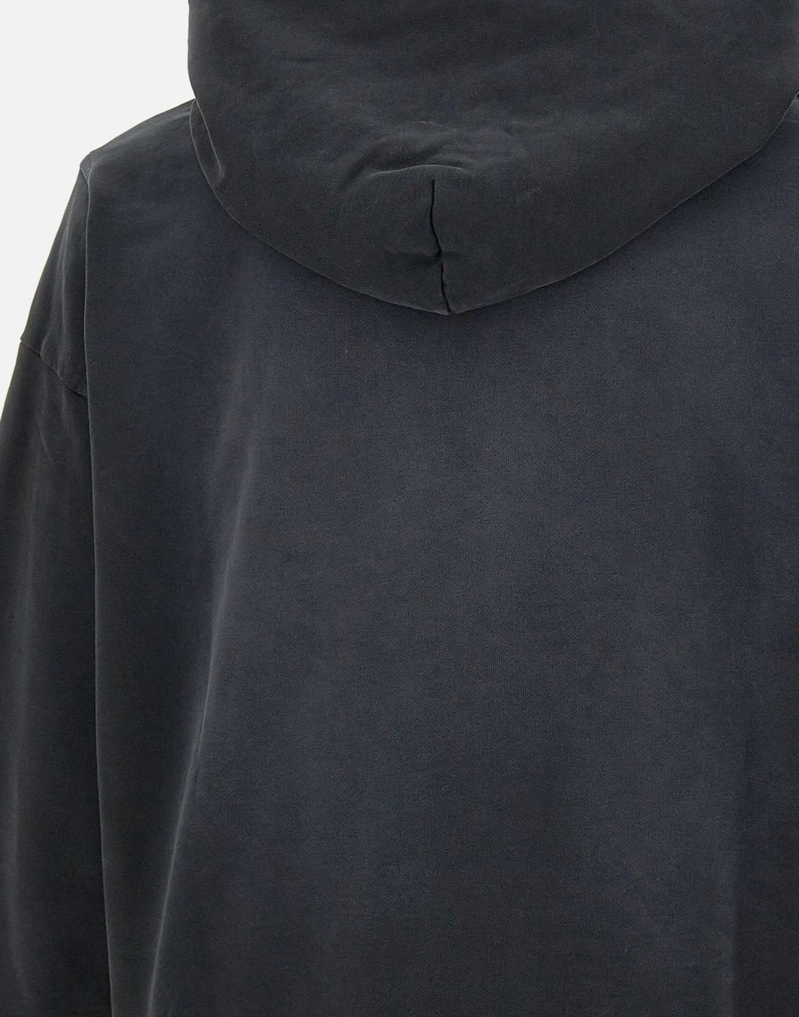 Terry Black Cotton Sweatshirt