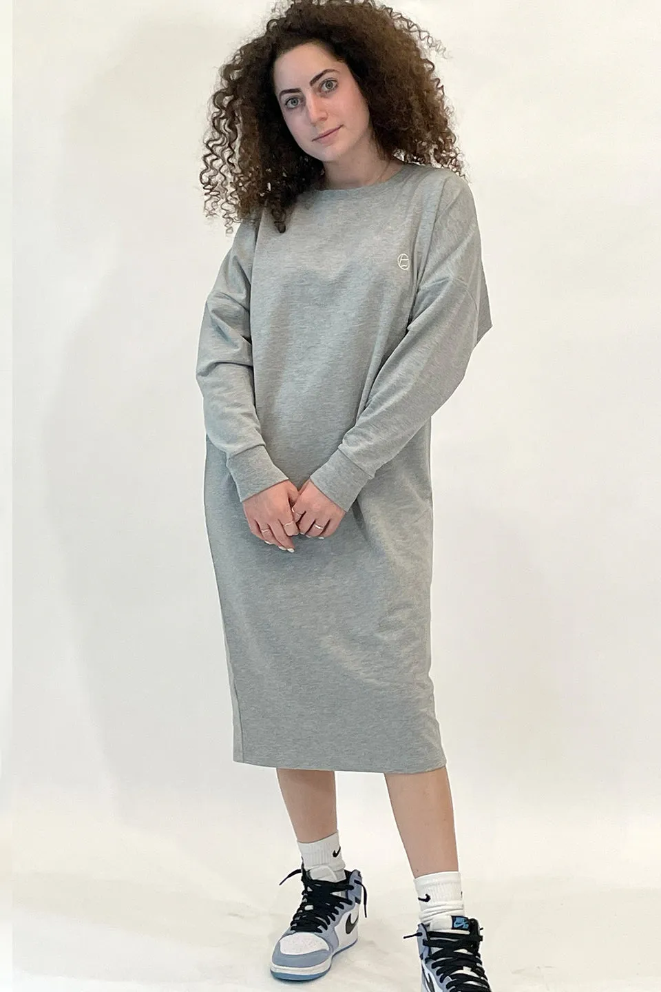 The Logo Dress Heather Grey