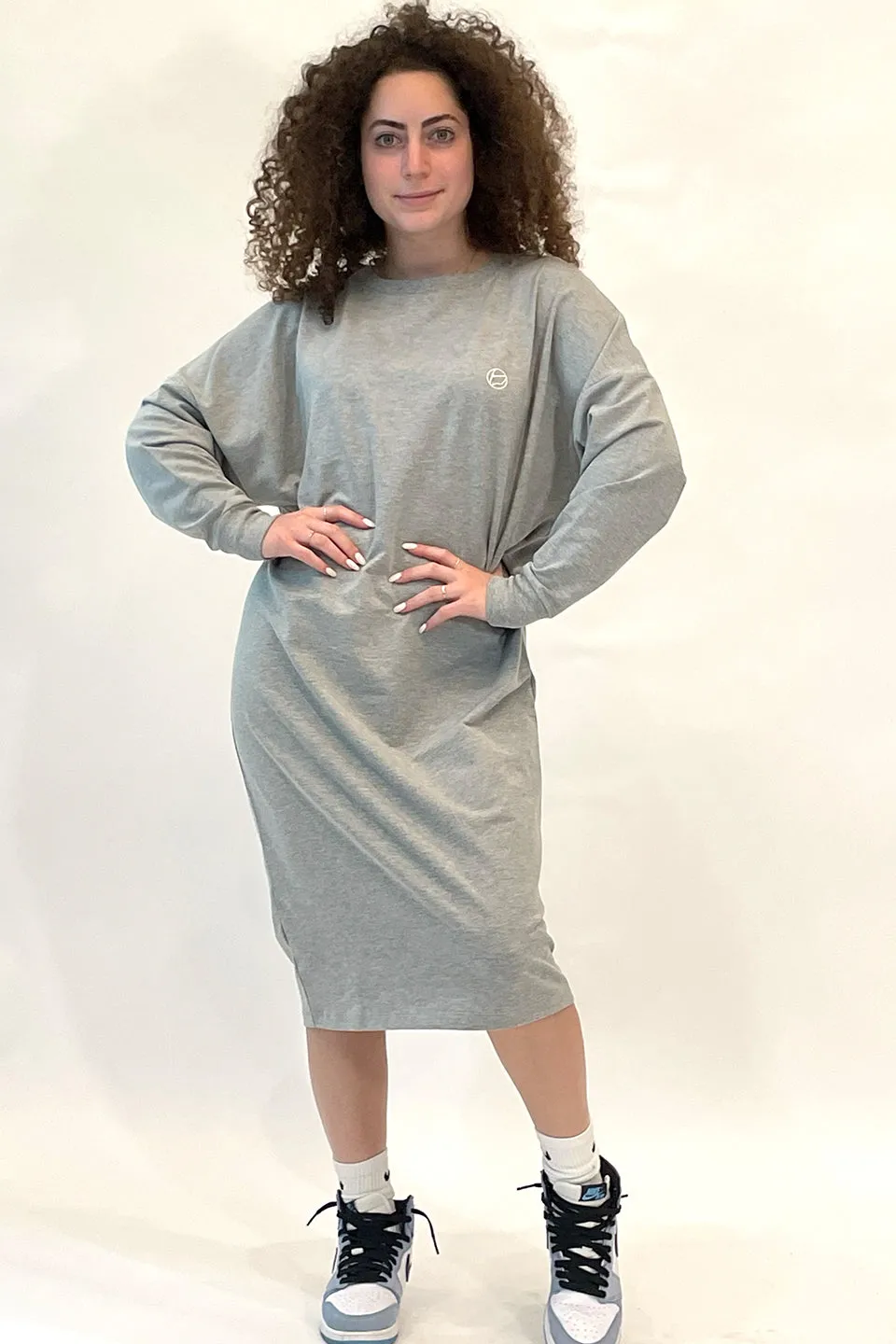 The Logo Dress Heather Grey