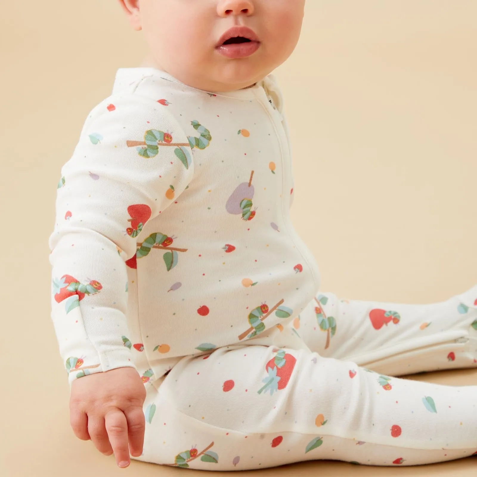 The Very Hungry Caterpillar Clever Zip Baby Pajamas