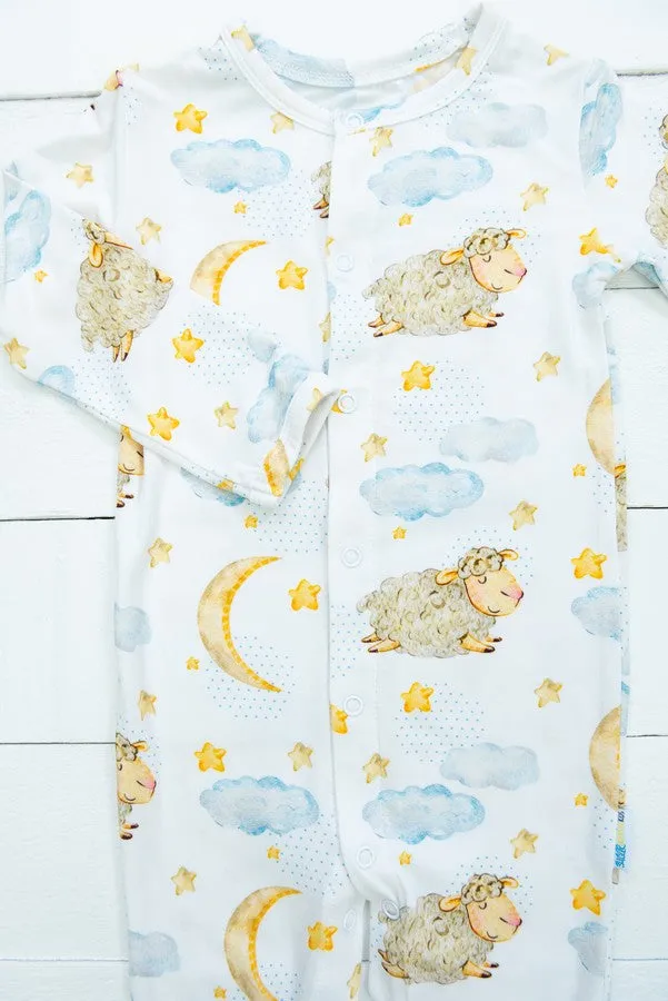 Unisex Counting Sheep Footie PJ