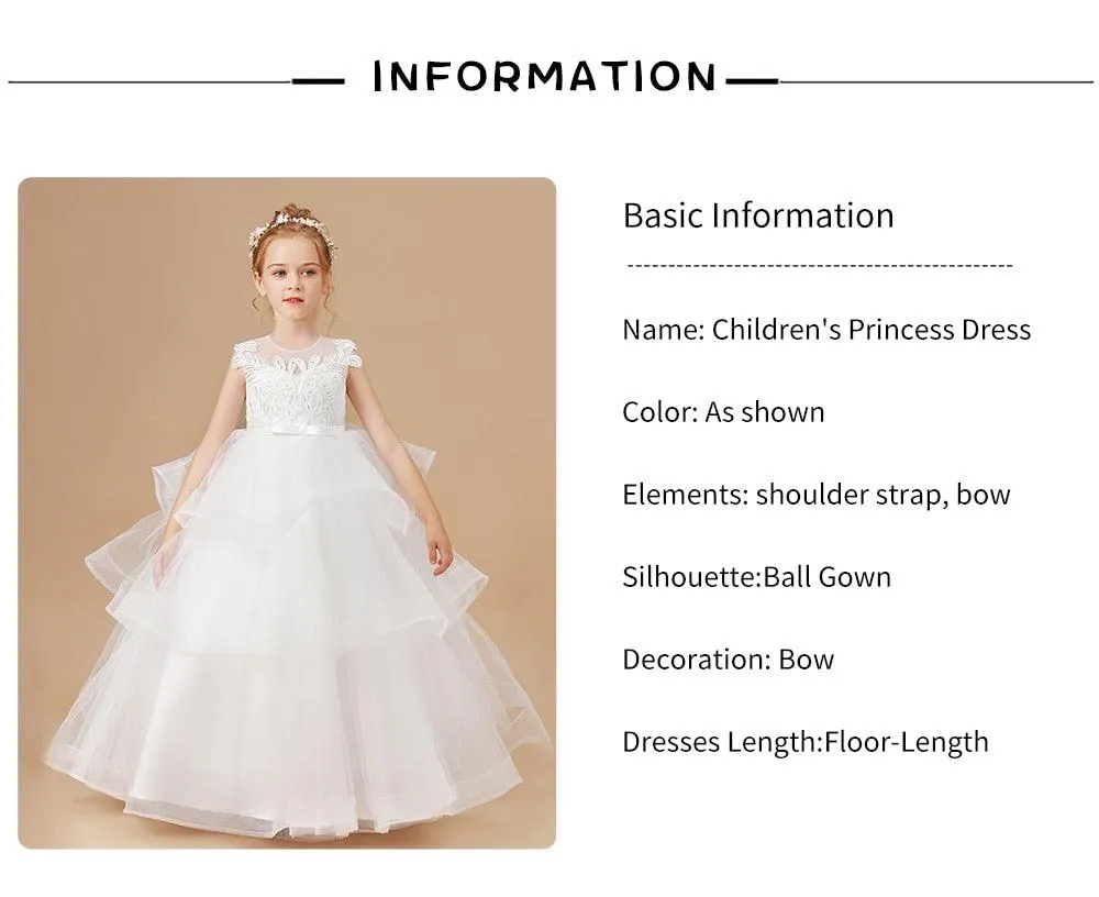 White Party Flower Girl Dress