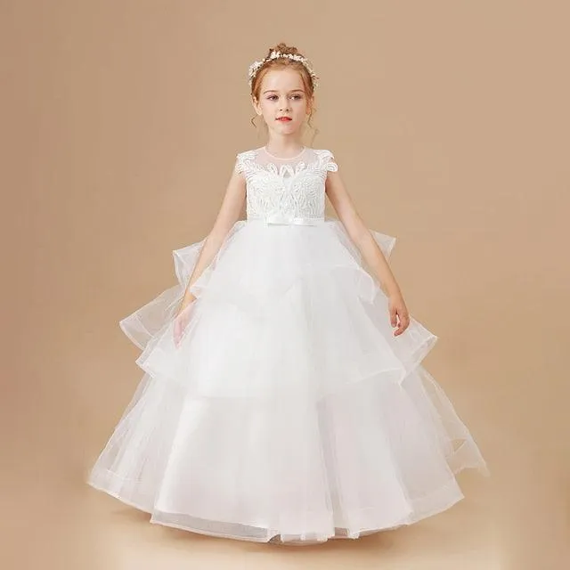 White Party Flower Girl Dress