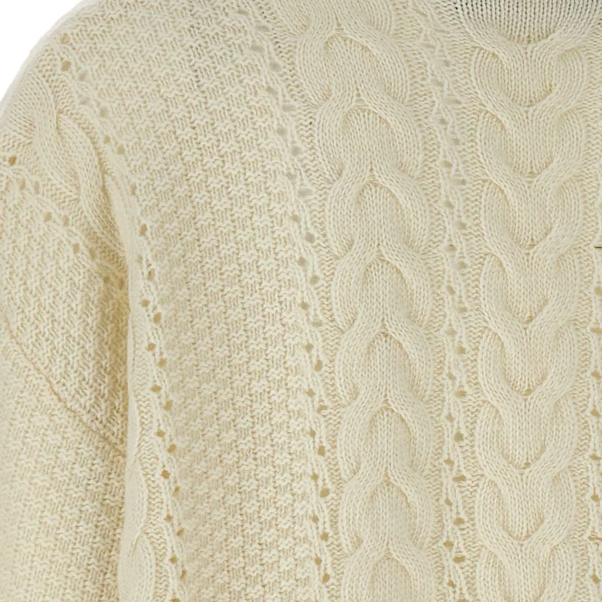 Wool-Blend Funnel Neck Sweater